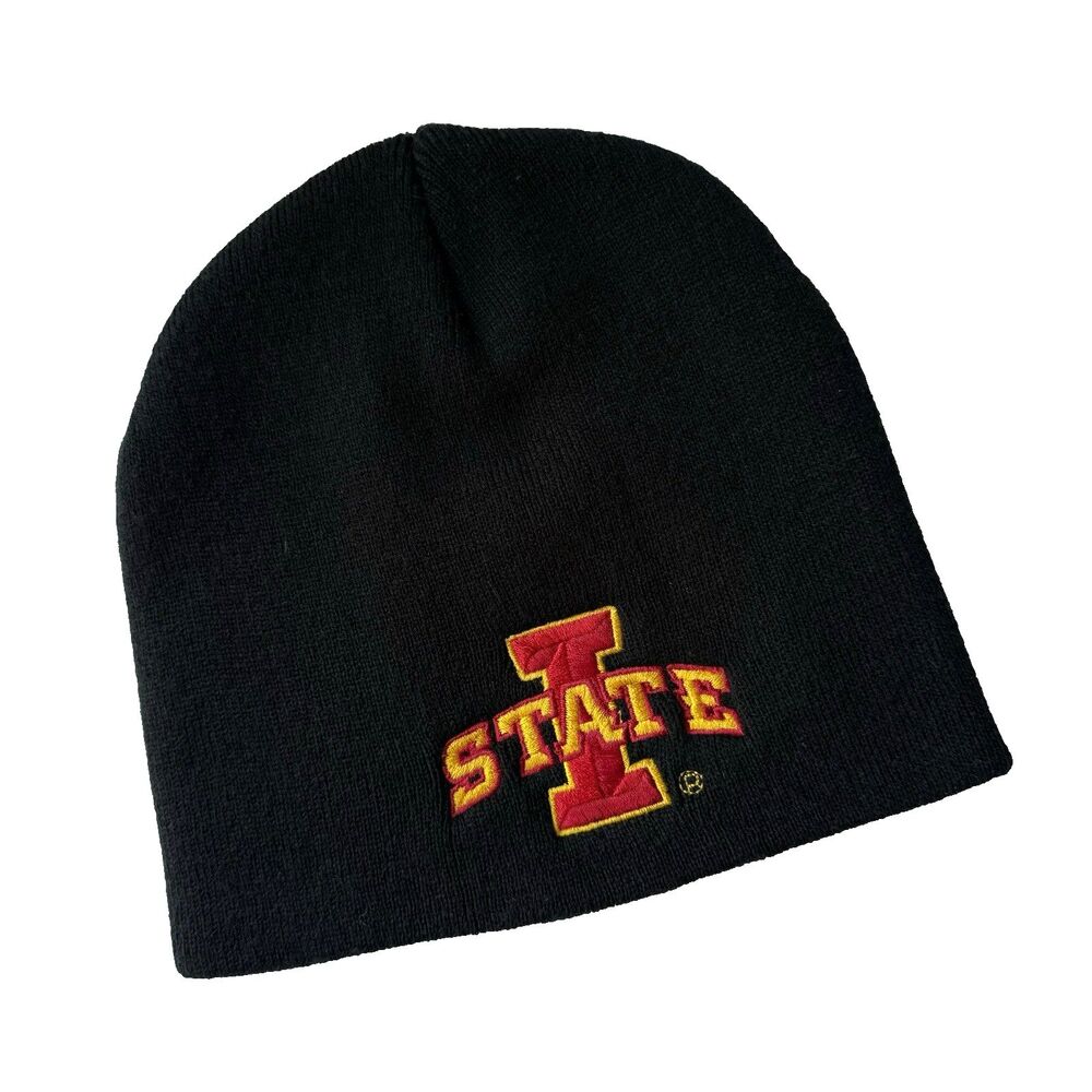 Iowa State Cyclones Stocking Hat Beanie Black Embroidered Captivating OSFA